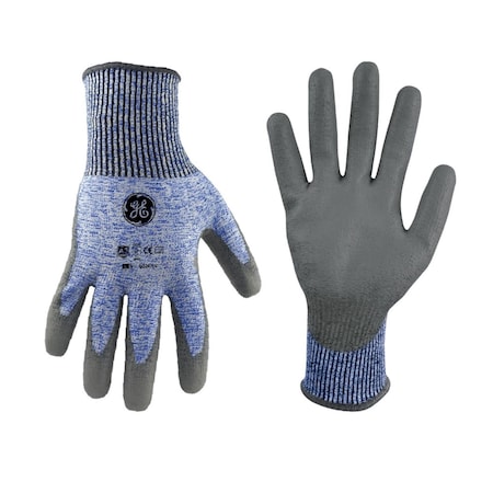 Ge Coated Gloves, Cut Level A3 , Polyurethane 1 PR GG207LC